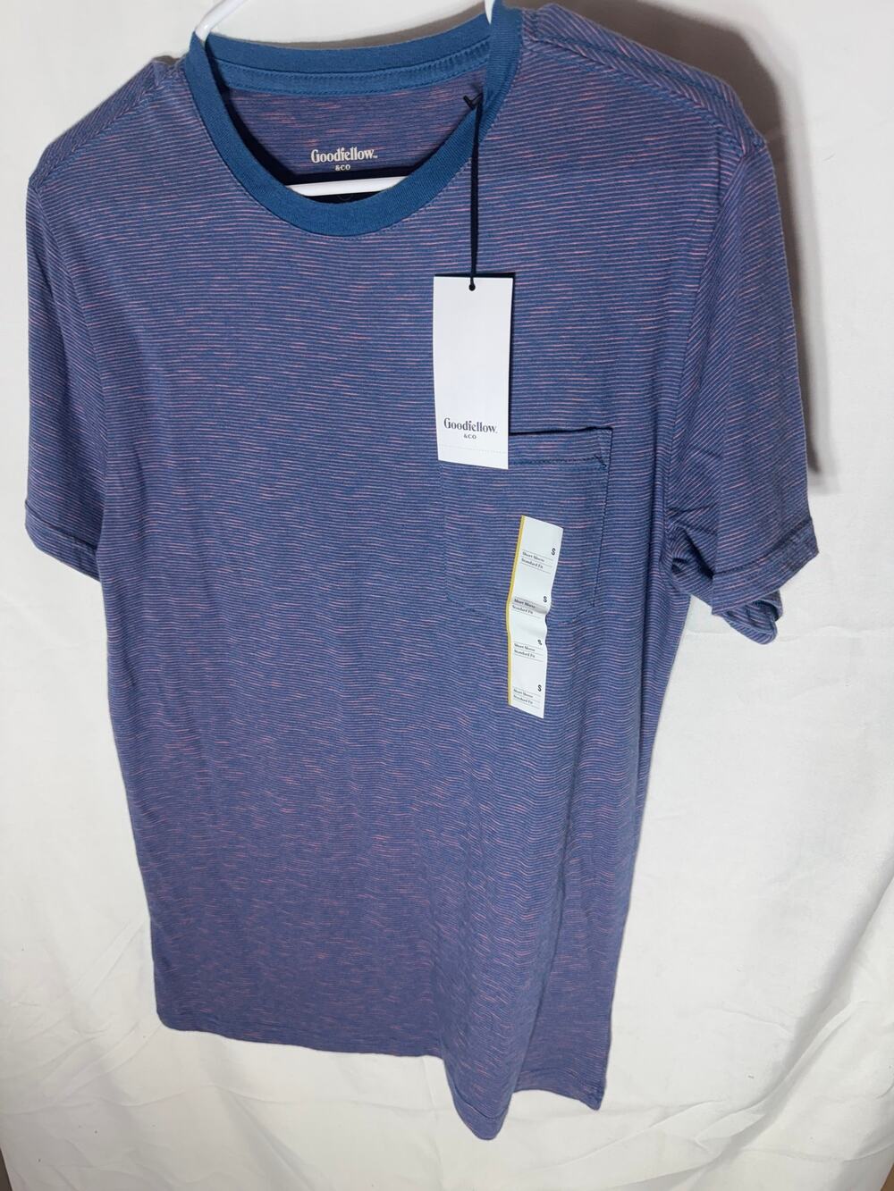 Goodfellow & Co. Men's Small Blue Heathered Pocket T-Shirt Brand New With Tags